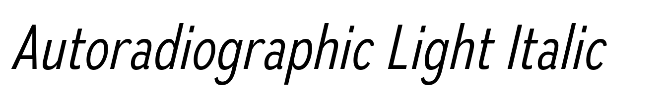 Autoradiographic Light Italic